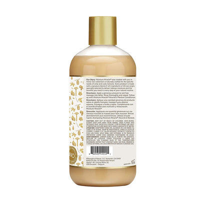 Moisture Miracle Honey & Coconut Oil Shampoo - for Natural Coils & Curls, Nourishes & Shines, Sulfate Free, Color Safe, 12 Oz.