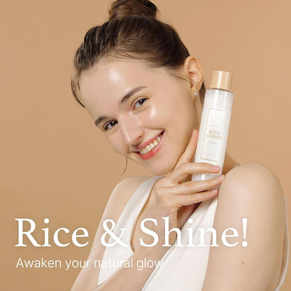 [] Rice Toner, 5.07 Fl Oz | Milky Toner for Glowing Skin, 77.78% Rice Extract from Korea, Glow Essence with Niacinamide, Hydrating for Dry Skin, Alcohol-Free, Fragrance-Free, Glass Skin